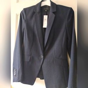 Ann Taylor fitted Blazer, Size 0, Color Navy Blue (with dots)